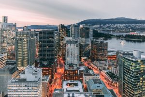 Vancouver skyline picture, meant as a featured photo for the job fair article